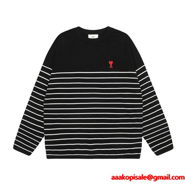 2025秋冬 フレンチ カジュアル セーター ユニセックス AMI PARIS アミ パリス スーパーコピー