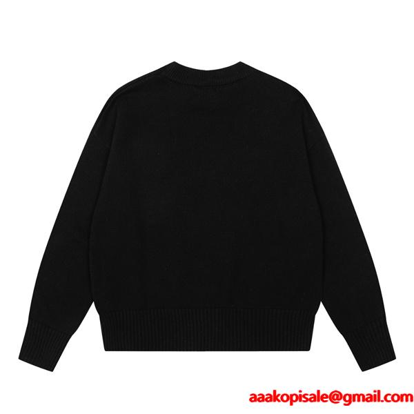 2025秋冬 即完売 ワンポイントハート ニット ユニセックス  AMI PARIS アミ パリス コピー