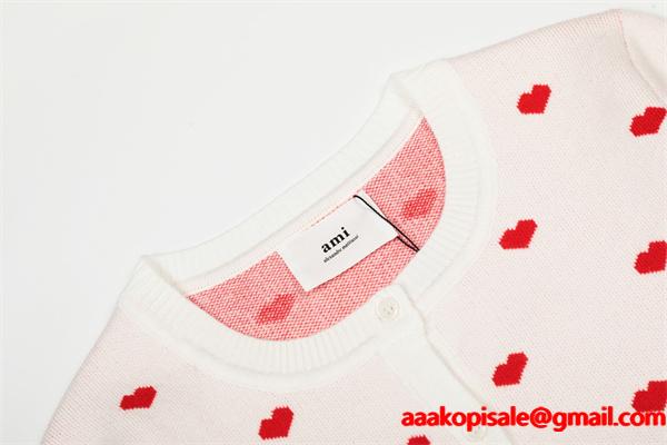  AMI PARIS アミ パリス コピー 2025秋冬 フレンチガーリー ニット カーディガン プレミアム