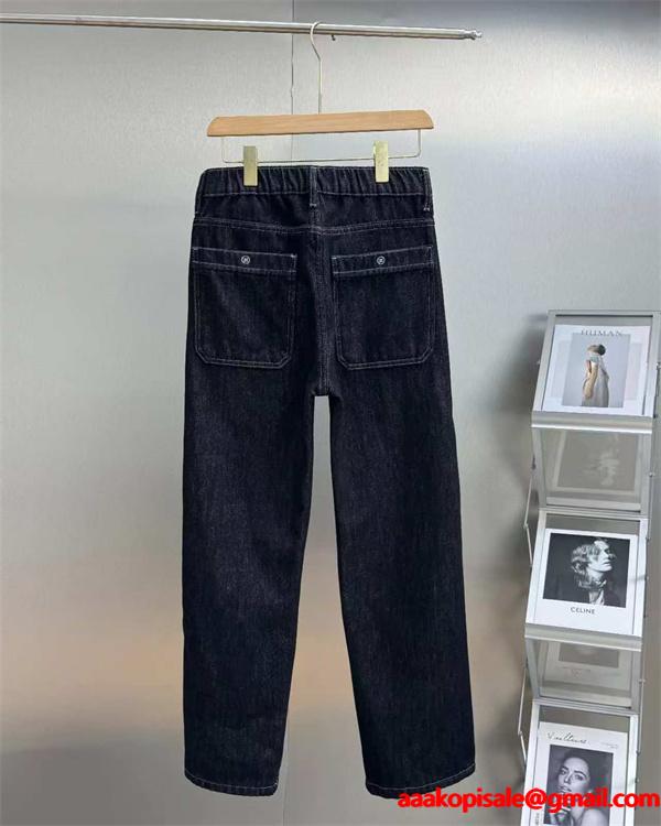  2025秋冬 大人ストリート ワンポイント  AMI PARIS アミ パリス 偽物 デニムパンツ ストレート