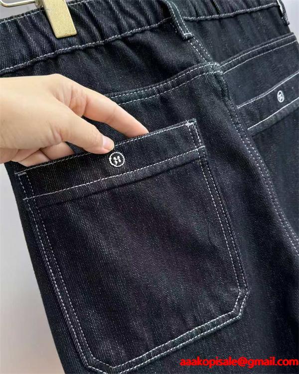  2025秋冬 大人ストリート ワンポイント  AMI PARIS アミ パリス 偽物 デニムパンツ ストレート