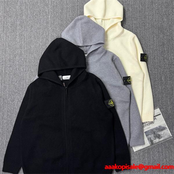 2025秋冬対応 プレミアム品質 上質素材 STONE ISLAND ストーンアイランド 偽物 パーカー 