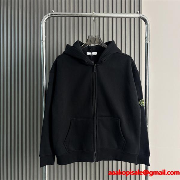  STONE ISLAND ストーンアイランド コピー 秋冬定番 人気爆発 上質コットン ジップアップ パーカー