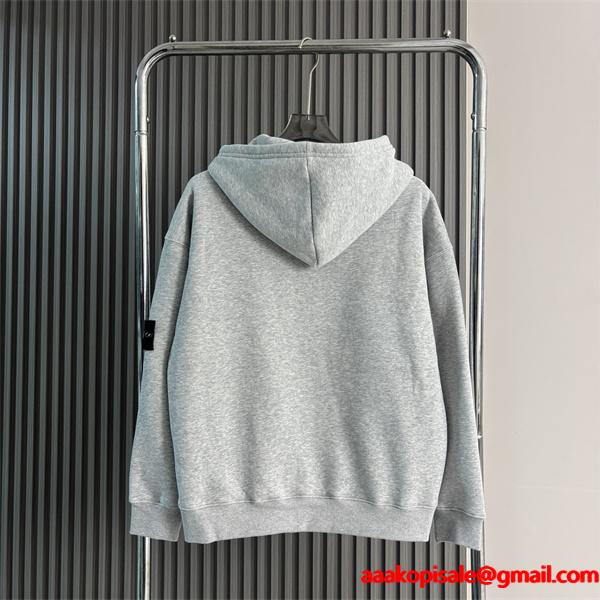  STONE ISLAND ストーンアイランド コピー 秋冬定番 人気爆発 上質コットン ジップアップ パーカー