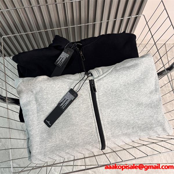  STONE ISLAND ストーンアイランド コピー 秋冬定番 人気爆発 上質コットン ジップアップ パーカー