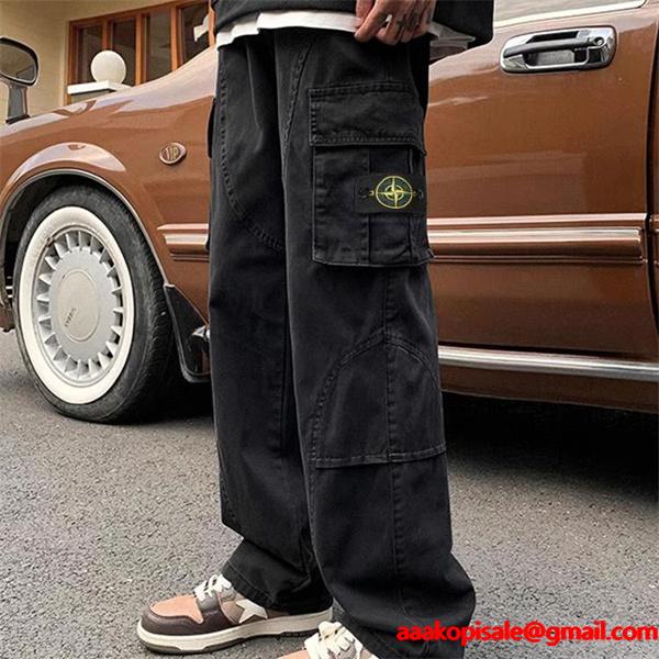 秋冬必須 本格派ストリート カーゴパンツ 上質コットン  STONE ISLAND ストーンアイランド コピー