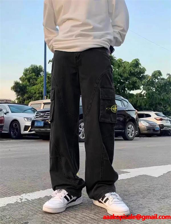 秋冬必須 本格派ストリート カーゴパンツ 上質コットン  STONE ISLAND ストーンアイランド コピー