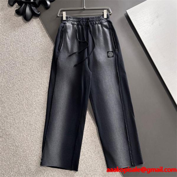 STONE ISLAND ストーンアイランド コピー 2025秋冬 プレミアム 品質 ストレートイージー パンツ 保温性