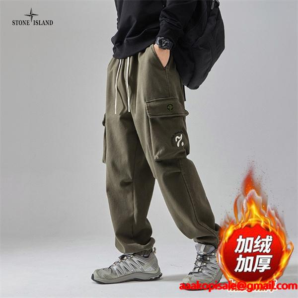 秋冬防寒仕様 裏起毛 STONE ISLAND ストーンアイランド スーパーコピー カーゴパンツ 温かさ トレンド