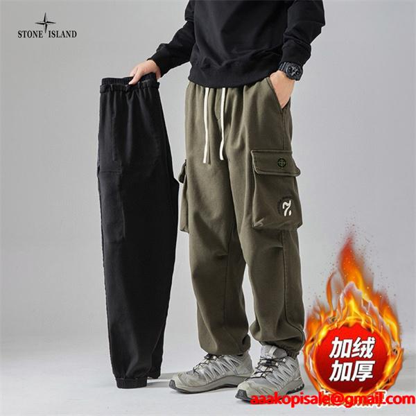 秋冬防寒仕様 裏起毛 STONE ISLAND ストーンアイランド スーパーコピー カーゴパンツ 温かさ トレンド