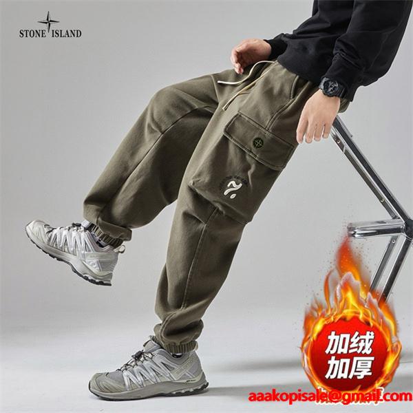 秋冬防寒仕様 裏起毛 STONE ISLAND ストーンアイランド スーパーコピー カーゴパンツ 温かさ トレンド