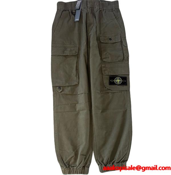 2025秋冬必須 パンツ 上質コットン 防寒仕様 定番4色 STONE ISLAND ストーンアイランド 偽物