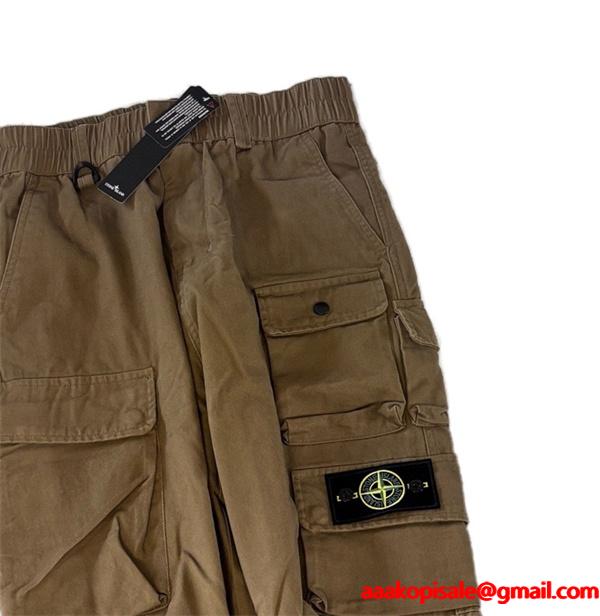 2025秋冬必須 パンツ 上質コットン 防寒仕様 定番4色 STONE ISLAND ストーンアイランド 偽物
