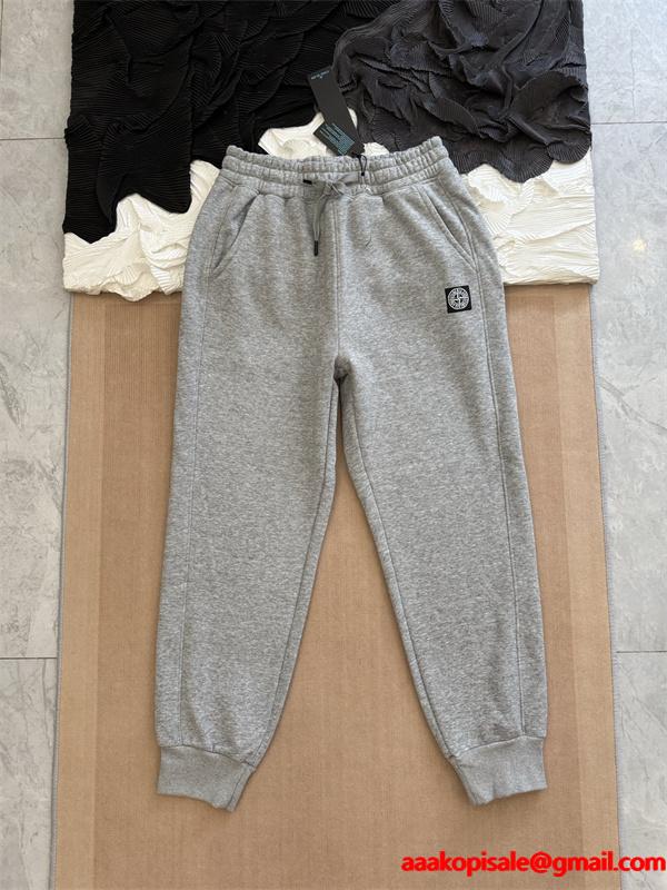 STONE ISLAND ストーンアイランド コピー 2025定番 プレミアム スウェットパンツ 裏起毛 