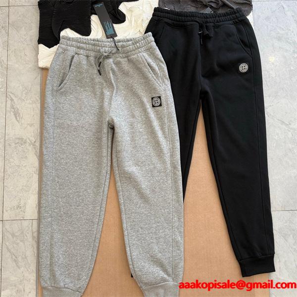 STONE ISLAND ストーンアイランド コピー 2025定番 プレミアム スウェットパンツ 裏起毛 