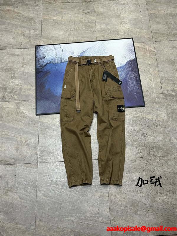 STONE ISLAND ストーンアイランド コピー 2025秋冬 カーゴパンツ 温か素材 冬必須