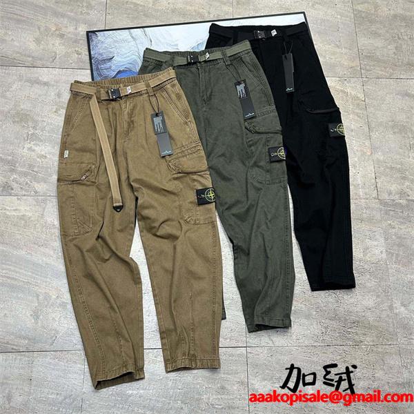 STONE ISLAND ストーンアイランド コピー 2025秋冬 カーゴパンツ 温か素材 冬必須