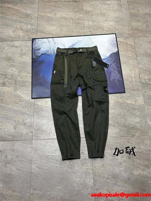 STONE ISLAND ストーンアイランド コピー 2025秋冬 カーゴパンツ 温か素材 冬必須