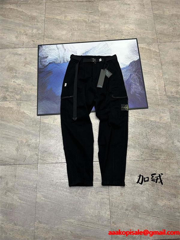 STONE ISLAND ストーンアイランド コピー 2025秋冬 カーゴパンツ 温か素材 冬必須