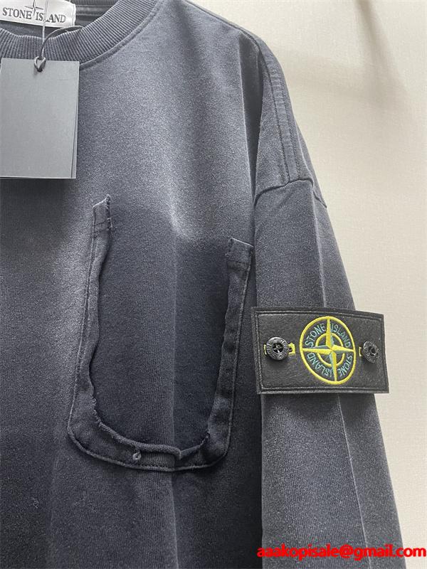 2025秋冬新作 上質コットン お洒落 ストリート パーカー STONE ISLAND ストーンアイランド コピー