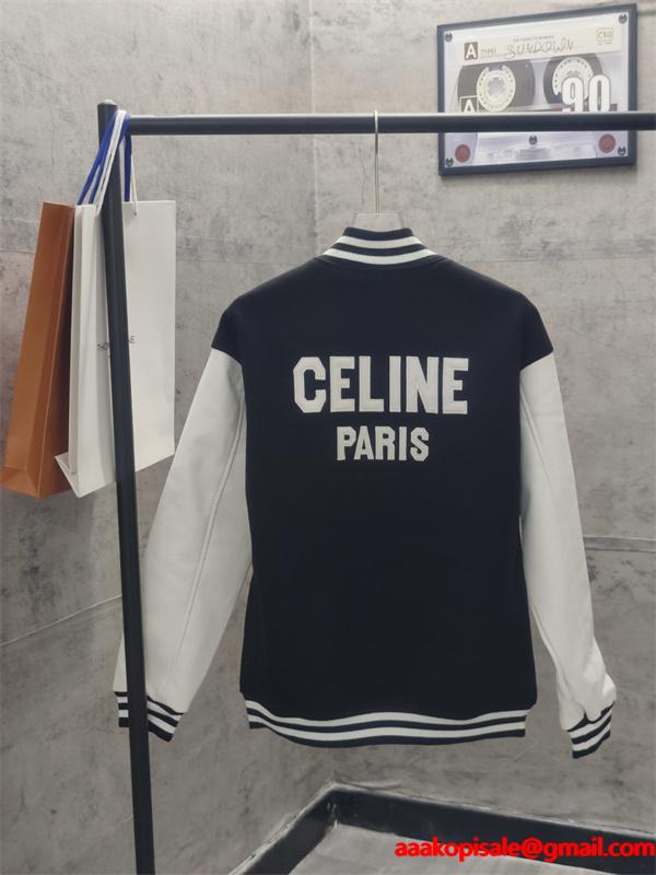 セリーヌ コピー 2025秋冬 CELINE トリオンフ ワッペン スタジャン 高級 主役アウター