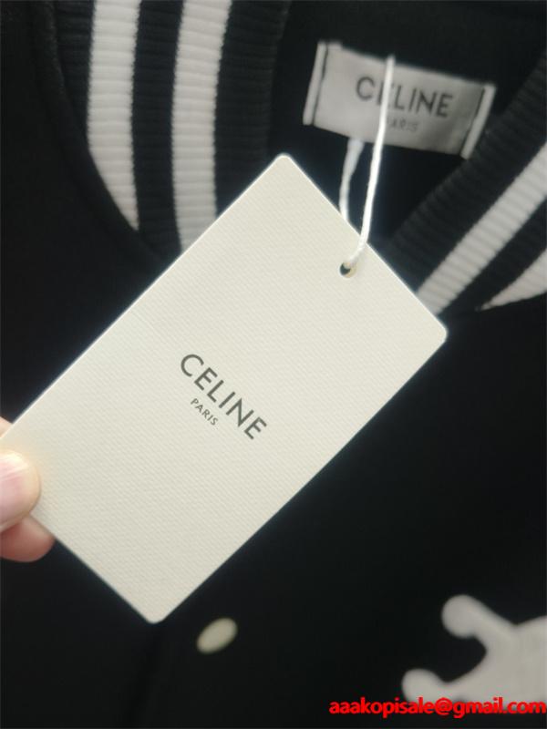 セリーヌ コピー 2025秋冬 CELINE トリオンフ ワッペン スタジャン 高級 主役アウター