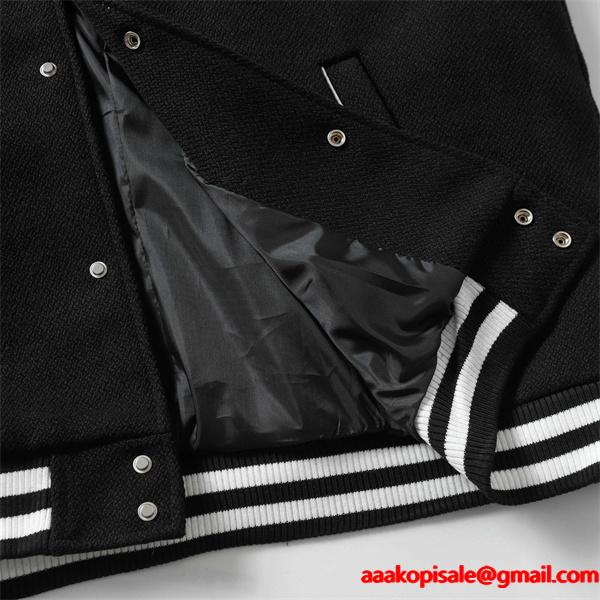 2025秋冬 CELINE セリーヌ コピー ブラック Cロゴ ジャケット ストリート 個性派