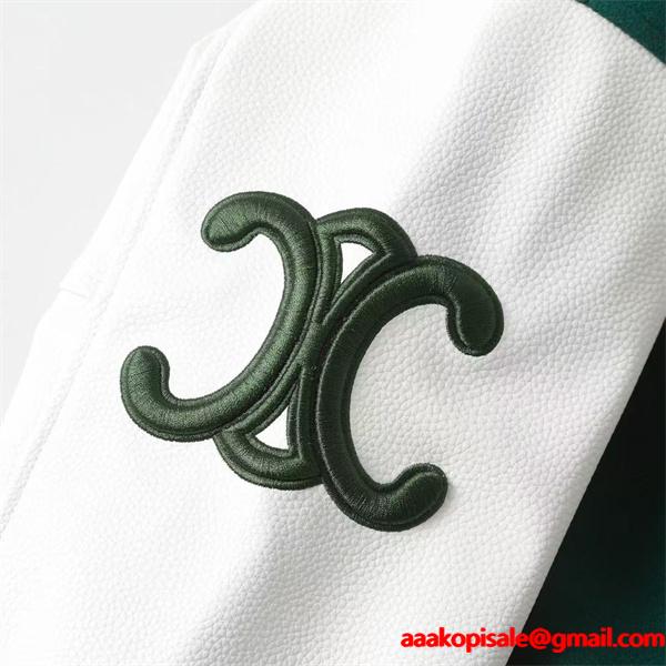 2025秋冬 CELINE ダークグリーン ジャケット 希少性 高級 セリーヌ コピー