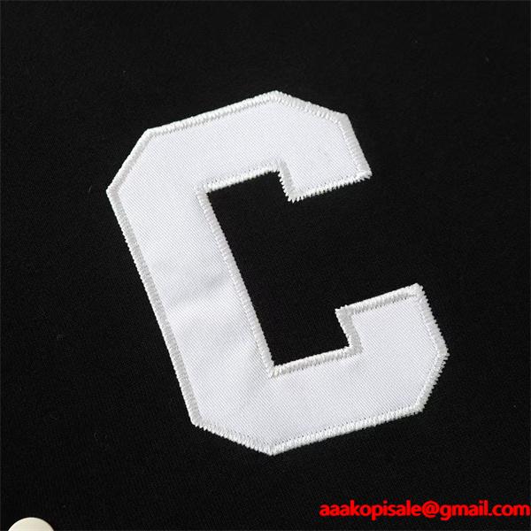 セリーヌ コピー 2025秋冬 CELINE ブラック×レッド ジャケット 存在感抜群 スポーティー 