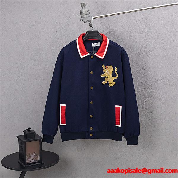 2025秋冬 CELINE セリーヌ コピー ネイビー ジャケット クラシカル 気品漂う 個性派