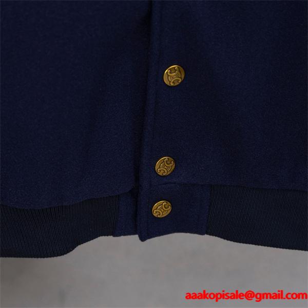 2025秋冬 CELINE セリーヌ コピー ネイビー ジャケット クラシカル 気品漂う 個性派