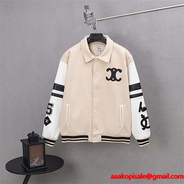 セリーヌ コピー 2025秋冬 CELINE ベージュ ジャケット 柔らか温もり感 洗練