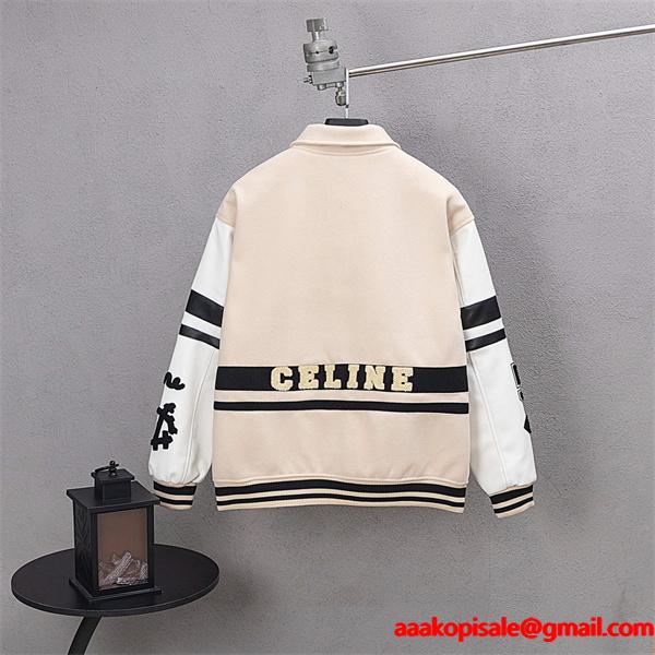 セリーヌ コピー 2025秋冬 CELINE ベージュ ジャケット 柔らか温もり感 洗練