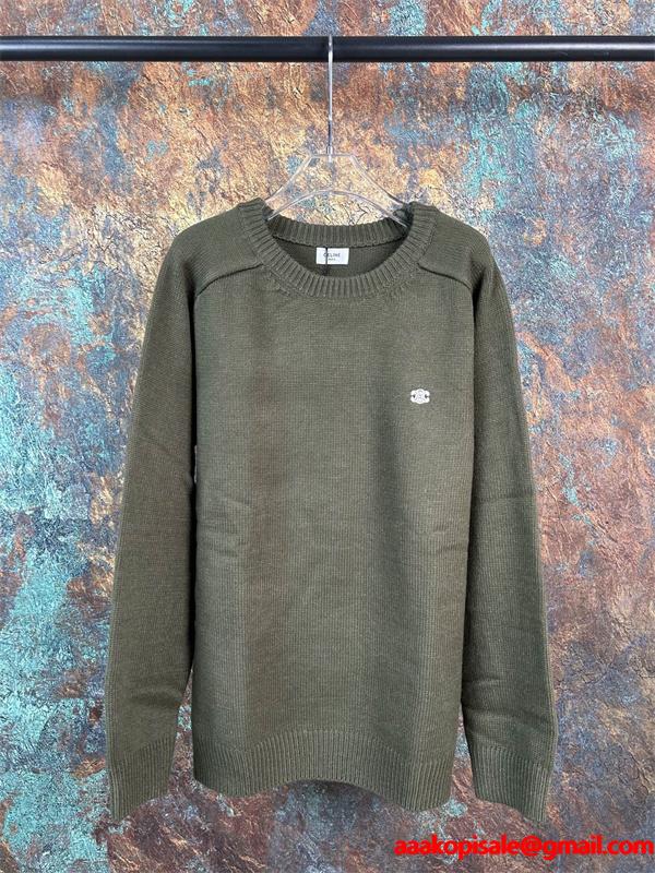 2025秋冬 CELINE ブラック ニット トップス 落ち着き感 上質 セリーヌ コピー