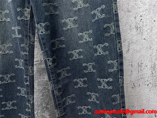 2025秋冬 セリーヌ コピー CELINE モノグラム デニムパンツ 注目度抜群 トレンド