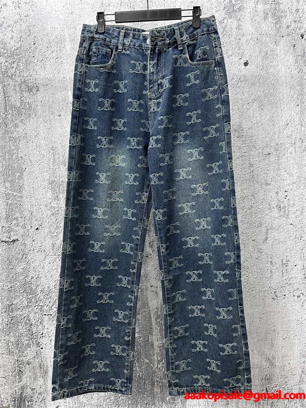 2025秋冬 セリーヌ コピー CELINE モノグラム デニムパンツ 注目度抜群 トレンド