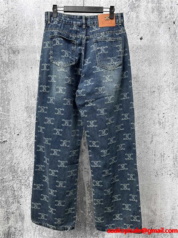 2025秋冬 セリーヌ コピー CELINE モノグラム デニムパンツ 注目度抜群 トレンド
