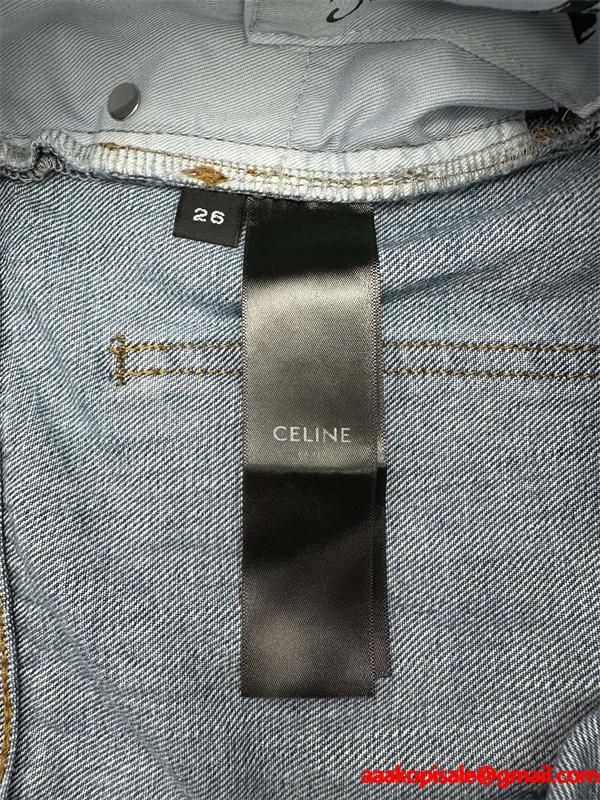 セリーヌ コピー 2025秋冬 CELINE ホワイト デニムパンツ 入手困難 当店イチオシ