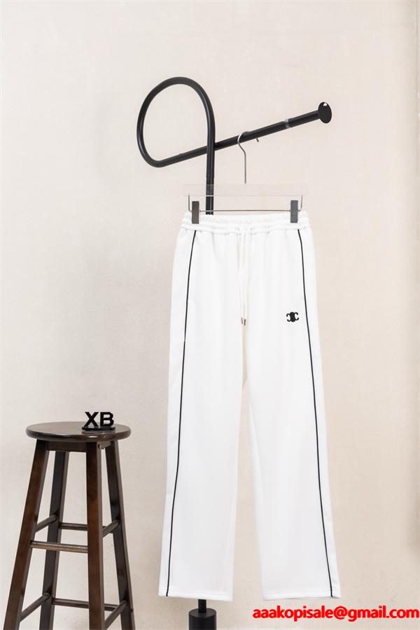 2025秋冬 CELINE ブラック スウェットパンツ 温か素材 実用性 セリーヌ コピー