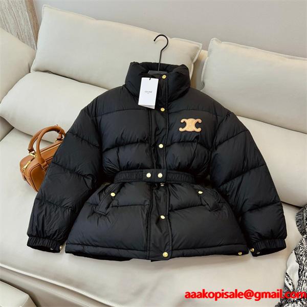 セリーヌ コピー 2025秋冬 CELINE ブラック ダウンジャケット 注目 トレンド 