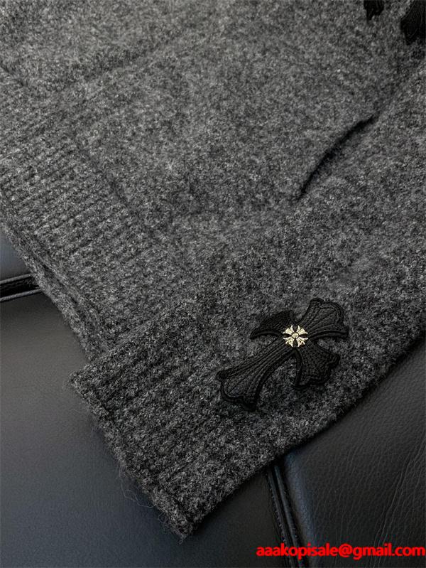 ☆2026人気最新☆Chrome Heartsクロムハーツカーディガンコピー品質保証グレー色