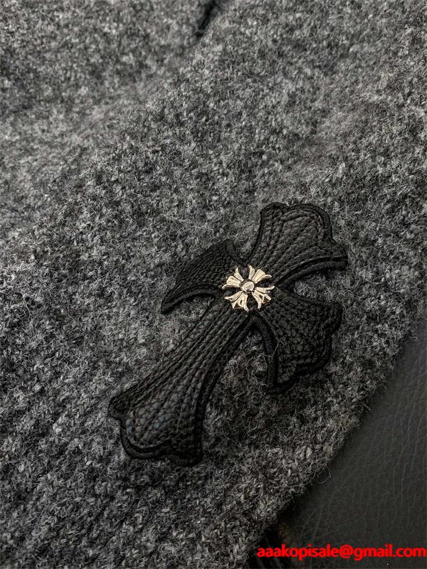 ☆2026人気最新☆Chrome Heartsクロムハーツカーディガンコピー品質保証グレー色