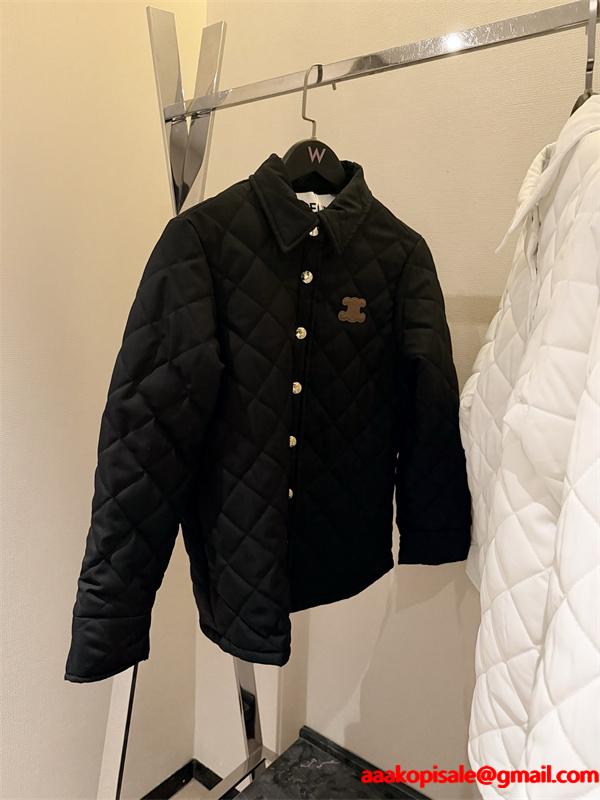 セリーヌ コピー 2026新作 CELINE ホワイト キルティングジャケット 新作 上質 お洒落