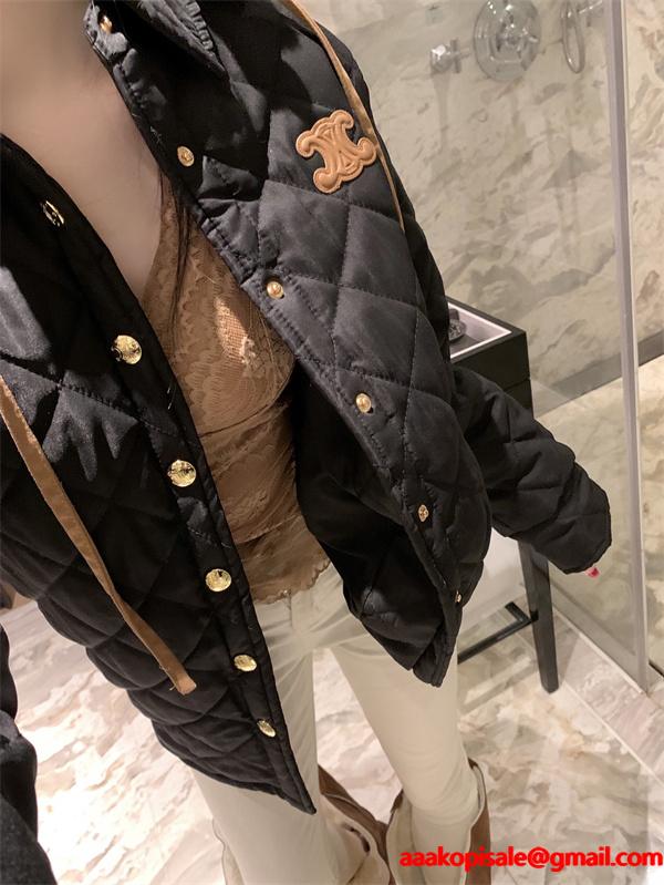 セリーヌ コピー 2026新作 CELINE ホワイト キルティングジャケット 新作 上質 お洒落