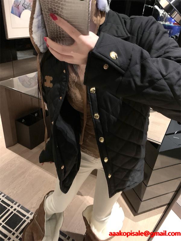 セリーヌ コピー 2026新作 CELINE ホワイト キルティングジャケット 新作 上質 お洒落