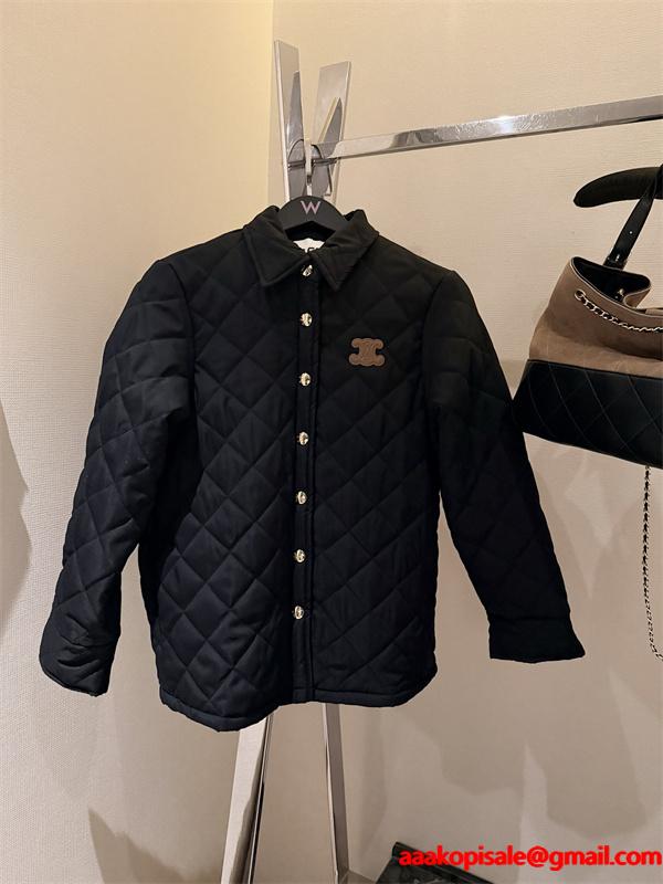 セリーヌ コピー 2026新作 CELINE ホワイト キルティングジャケット 新作 上質 お洒落