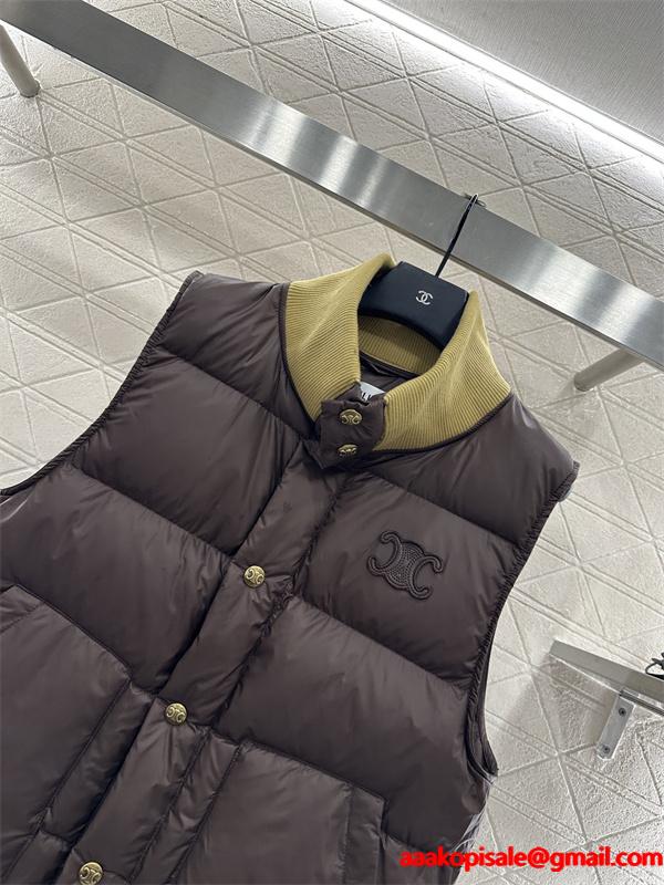 2026新作 CELINE ブラウン セリーヌ コピー ダウンベスト 定番 人気 実用性抜群
