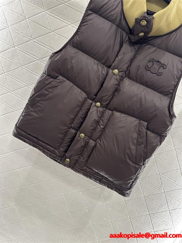 2026新作 CELINE ブラウン セリーヌ コピー ダウンベスト 定番 人気 実用性抜群