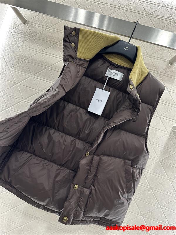 2026新作 CELINE ブラウン セリーヌ コピー ダウンベスト 定番 人気 実用性抜群