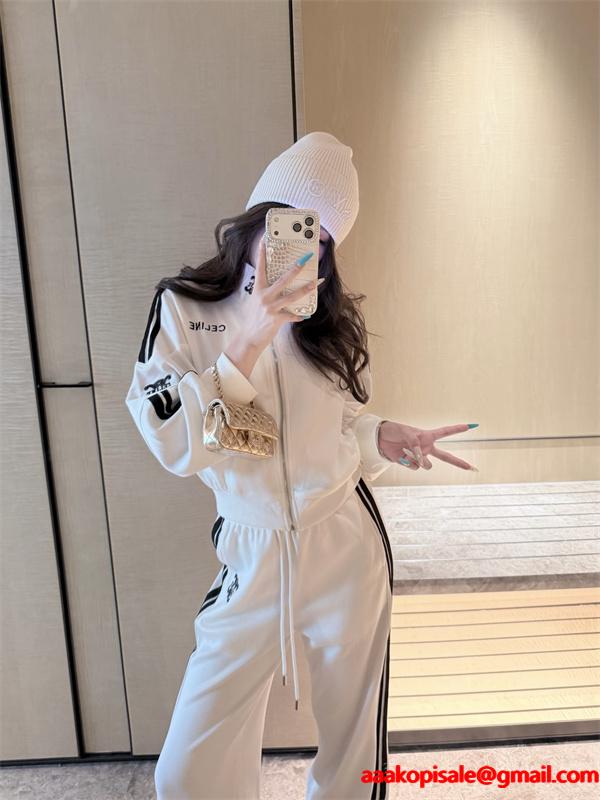 2026新作 CELINE ホワイト セットアップ トレンド 快適 着心地抜群 セリーヌ コピー